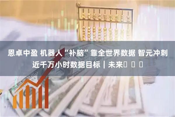 恩卓中盈 机器人“补脑”靠全世界数据 智元冲刺近千万小时数据目标︱未来・♾️